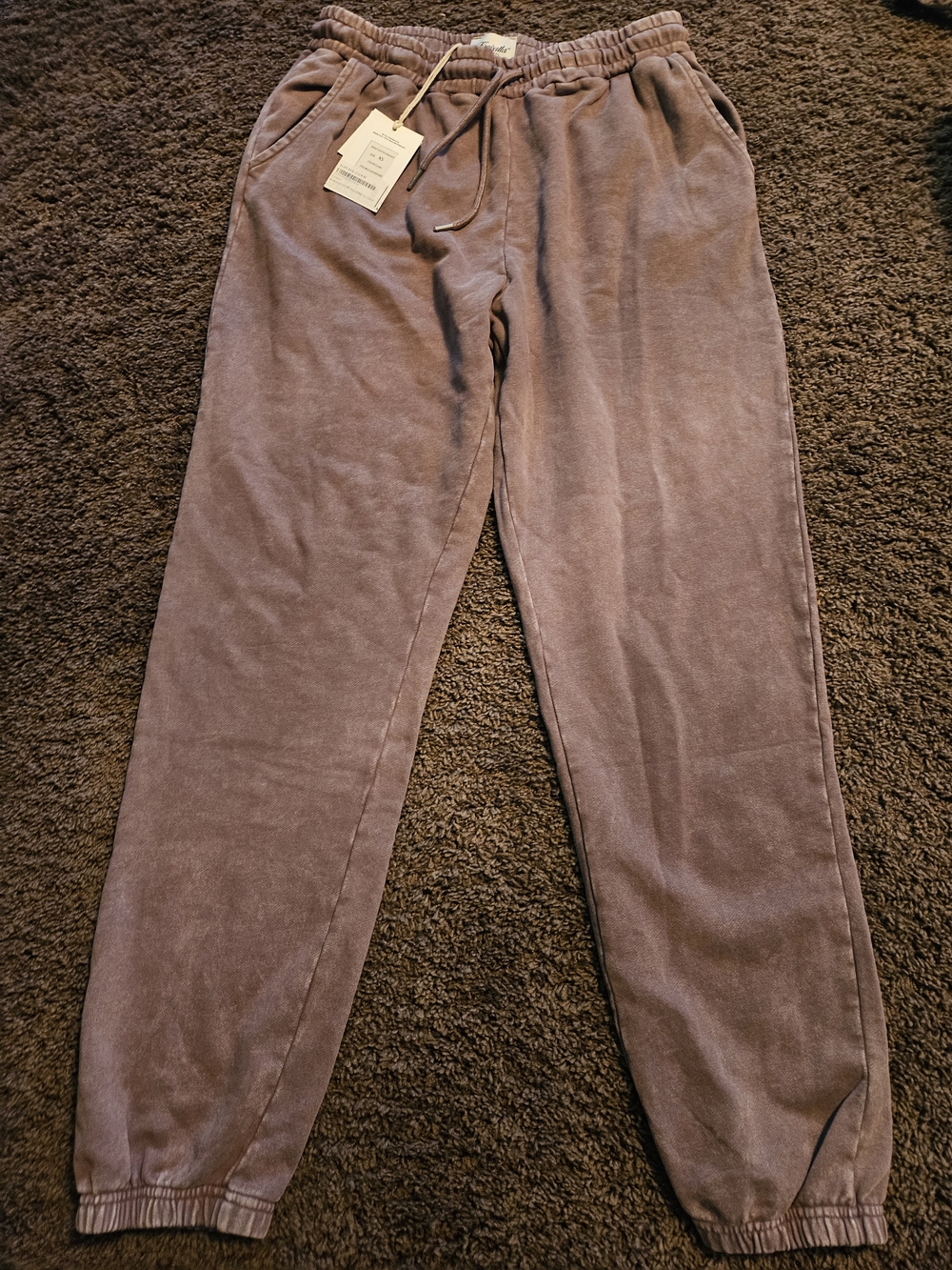 Kuwalla-Tee Women's French Terry Drawstring Pants in Cinder - Size XS